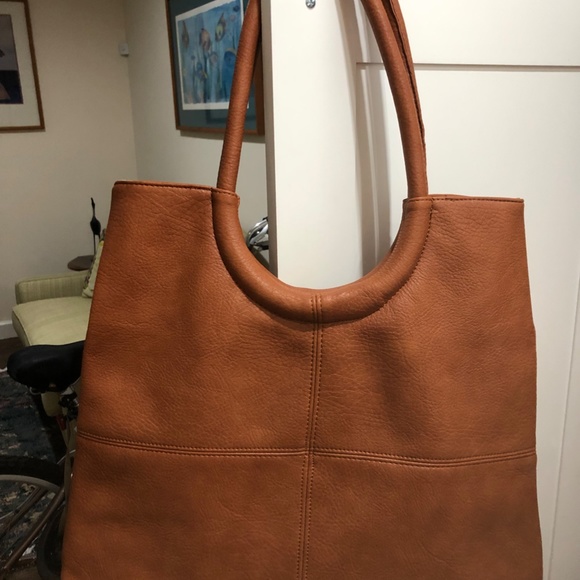 Brand new, softest, brown faux leather tote bag. - Picture 3 of 6